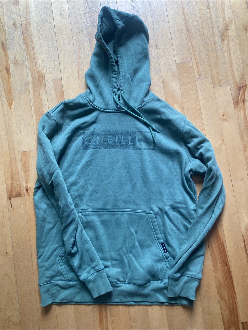 O'Neill Men's Teal Green Pullover Hoodie size large